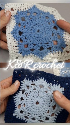 Easy Crochet Snowflake Granny Square! ❄️✨