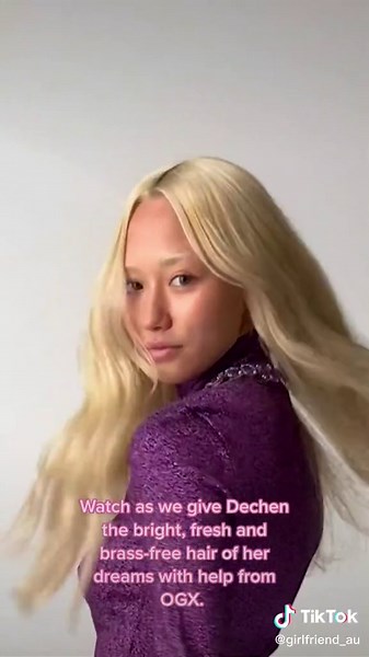 Watch as we give Dechen the bright, fresh and brass-free hair of her dreams with help from OGX. #hairgoals #ogx #ogxshampoo