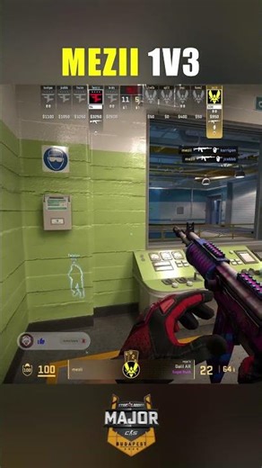 Mezii 1v3 Clutch vs FaZe Clan on Nuke!🔥#cs2 #shorts