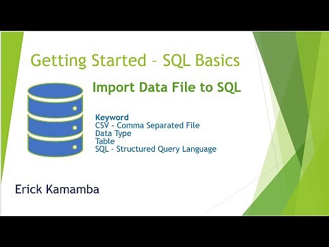 Microsoft SQL Database Importing Data Files (CSV) to the database