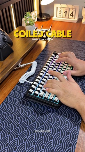 Enhance Your Gaming Setup with Coiled Keyboard Cables