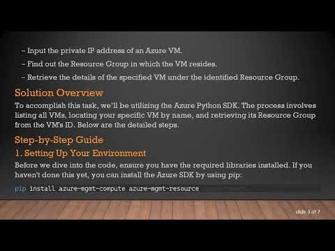 How to Find Resource Group and VM Details in Azure using Python SDK
