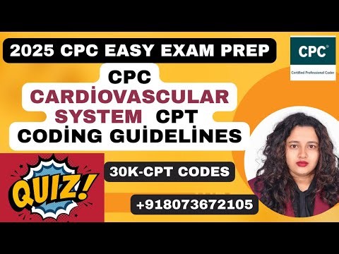 CPC Cardiovascular CPT Coding Guidelines Quiz ! #cpcexam #cpc #medicalcoding #cpt