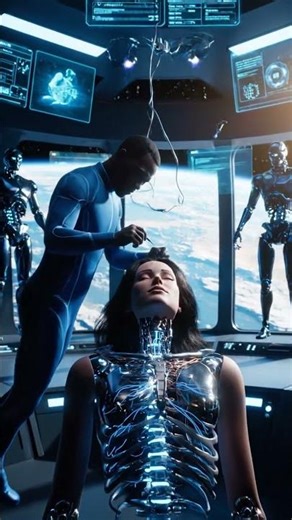 SHOCKING CYBORG REPAIR IN SPACE! #futuretech #robotics #ai