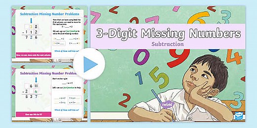 3-Digit Subtraction Involving Missing Numbers PowerPoint