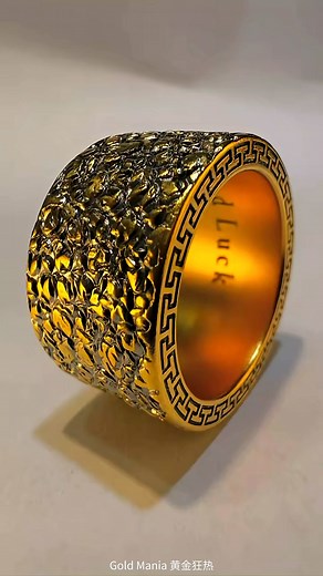 1.3cm Wide Black Gold Ring - Handmade & Heavy! #Extravagantring" #shortsfeed #video #gold #shorts | Gold Mania
