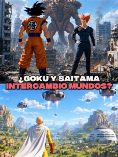 QUE PASARIA SI GOKU Y SAITAMA INTERCAMBIAN MUNDOS? #dragonball #dragonballz #onepunchman #opm #dbs