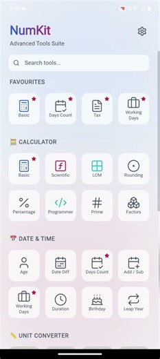 Numkit - Advanced All in one calculator #numkit #calculator #age #date #emicalculator #utilities