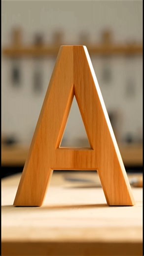 Carving Style Letter A 🅰️ | Learn Alphabet A for Kids | ABC Wood Carving Art #shortfeed