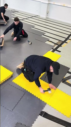 UPGRADING 200m2 Floor With Ecotile Interlocking ESD Tiles (Satisfying)
