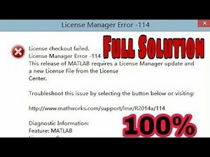 MATLAB - License Checkout Failed - R2014a- Full Solution - |Fixed|