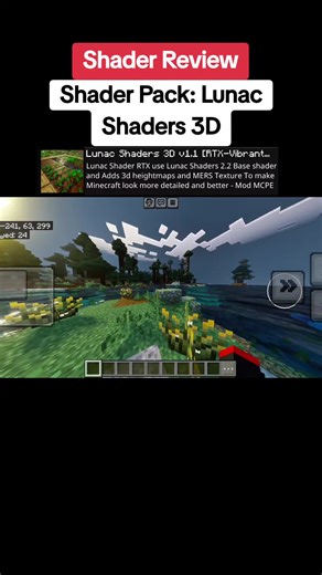 Lunac Shaders 3D: Transform Your Minecraft Bedrock