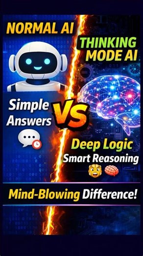 Normal AI vs Thinking Mode AI 🤯 | ChatGPT Ka Hidden Feature! 😱 #shorts