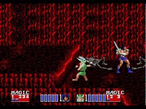 Golden Axe II Sega Genesis 2 player hard 60fps