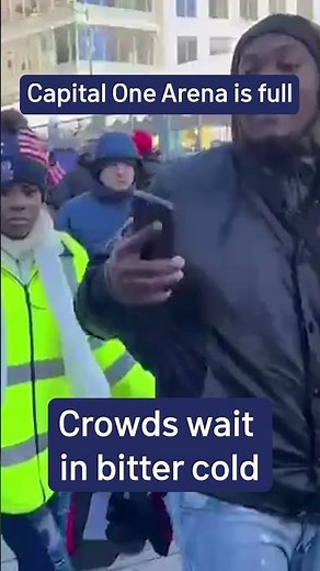 Capital One Arena is full as crowds wait in bitter cold | NBC4 Washington