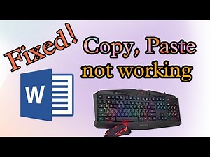 How to fix Copy & Paste Shortcut Keys in Microsoft Word ||