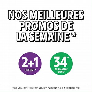 NOS MEILLEURES PROMOS DU 7 AU 20 MAI 🔥 Pour vous faire gagner du temps, on a sélectionné pour vous les meilleures promos de la semaine. Rendez-vous en magasin ou sur l’appli Intermarché pour découvrir encore plus de promos. 🛒 | Intermarché