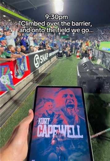 Call me crazy… 😬 Last weekend, I had the opportunity to watch the @One NZ Warriors LIVE in Auckland for my first time. But I wanted to do more than just watch… So I came to with a wild plan. Photograph in the first half. Try and create some artwork in the second half. And then see I can get a chance to show the player at full time! Is it possible to do it all in the space of one game? 🤯