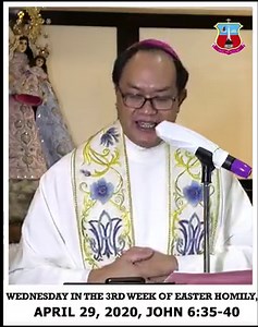 SPIRITUAL HUNGER Homily for Wednesday of the Third Week of Easter April 29, 2020, John 6:35-40 | Roman Catholic Bishop of Kalookan