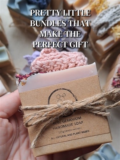 A lovely restock of Soap & Wash Cloth Sets heading to Evie's Evergreen in the beautiful Hurstbridge, Victoria 🌿 . #soap #soapsets #ecocotton #crochet #washcloth