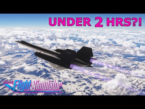 World Speed Record from New York to London in Flight Simulator! SR-71 Blackbird