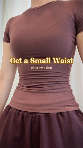 Get a Small Waist: Fast Results 🤎✨ #abs #smallwaist #slimwaist #homeworkout