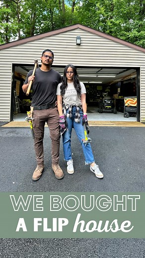 WE GOT A HOUSE!! 🥳🏡✨ After months of searching & denied offers- IT IS TIME 👏🏼 This will be our first official flip (not counting the awesome beach house you are currently watching us flip on @hgtv 😉) We cannot wait to bring you guys along for the ENTIRE process! We’re back baby 👏🏼👏🏼👏🏼 Ok, but the real question… what should we call/name our flip house?! 😂 (No we are not moving/selling our house) . . #flippers #beforeandafter #transformation #diycouple #diyproject #fixerupper #homereno