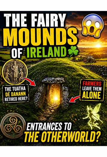 The Fairy Mounds of Ireland: Gateways to the Otherworld? 😳☘️ #IrishFolklore #FairyMounds #TuathaDeDanann #AncientIreland #MysteryTok