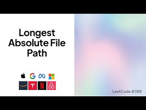 Longest Absolute File Path | Top Google Coding Interview Question