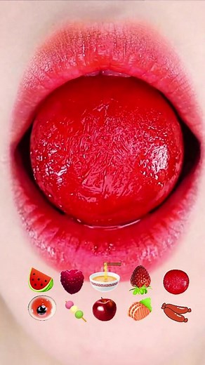 Satisfying Red Food Eating ASMR Mukbang