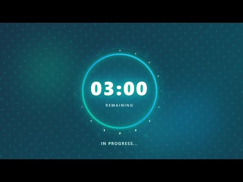 3 Minute Futuristic Timer ⏱️ | Neon Circular Countdown | Sci-Fi HUD Animation | DevClock