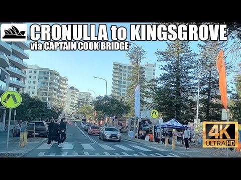 4K Sydney drive: Cronulla to Kingsgrove via Captain Cook Bridge