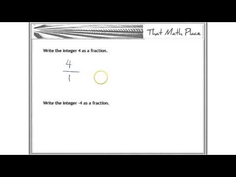 How to Turn an Integer into a Fraction