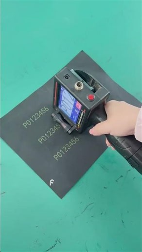 Printing effect of yellow ink cartridge on black material with the Shicai handheld inkjet printer