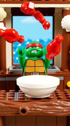 Ninja Turtle (Red) is Cooking Crispy Fried Chicken Wings