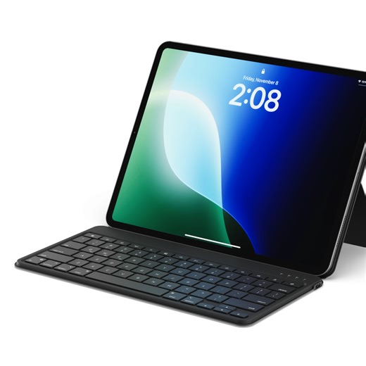 Your mobile workstation, unlocked. The OntheGo™ Bluetooth Keyboard features quiet scissor keys and an adjustable stand—supporting devices up to 13”. | Satechi