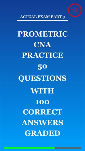 Prometric CNA Practice 50 Questions with 100 Correct Answers Graded