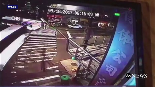 Surveillance video captures NYC bus collision