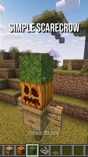 Simple Scarecrow Tutorial #minecraft #minecraftshorts #minecrafthowto #minecrafttutorial #redstone
