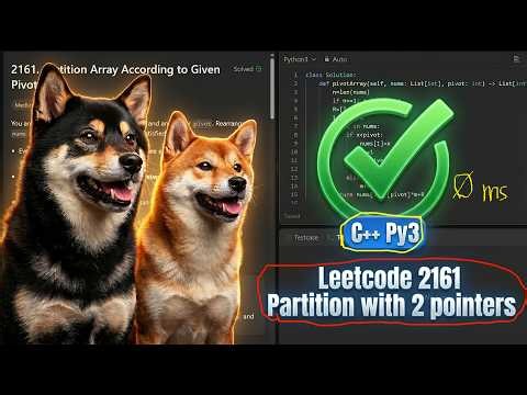0ms branchless|C++ Py3 2-pointer速解Leetcode 2161 Partition Array According to Given Pivot
