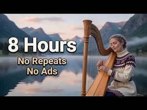 8 Hours Heavenly Harp 😌 Relaxing Music for Peace & Relaxation