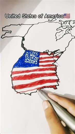 USA Map #reels #art #drawing #map #painting