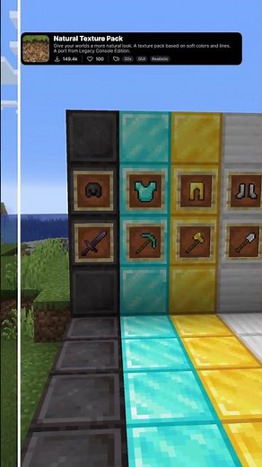 Natural Texture Pack: Best Natural Look Minecraft Texture Pack #minecraft #texturepack #shorts #txt