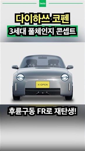 다이하츠 코펜 경차 오픈카, 3세대 풀체인지 신형 출시 예고?