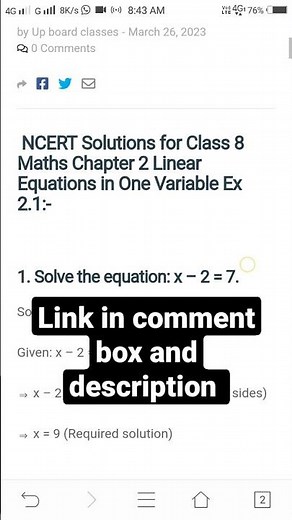 NCERT Solutions for Class 8 Maths Chapter 2 Linear Equations in One Variable Ex 2.1