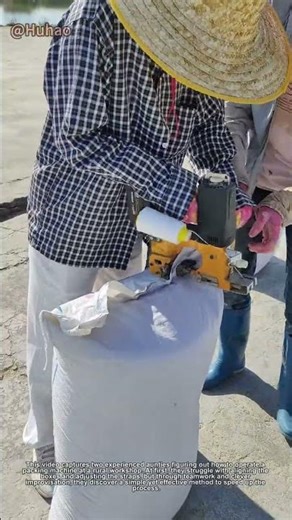 "Brilliant Machine Packing Trick – Two Aunties Master It in Minutes!"