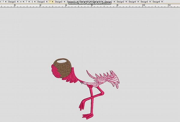 Flamingo Summer Embroidery Design, Tropical Bird With Hat, Coconut Drink (digital Download) - Etsy