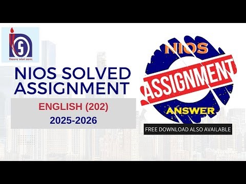 NIOS CLASS 10th English(202) Solved TMA | 2025-2026 solved assignment #nios #solvedassignment #viral