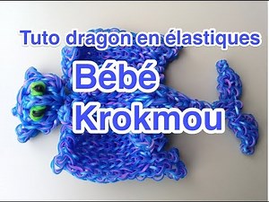 Tuto : dragon bébé Krokmou en élastiques (Toothless)