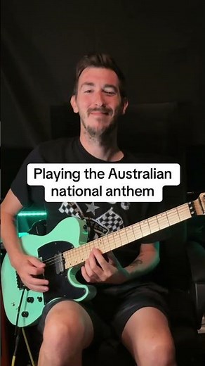Playing the Australian national anthem